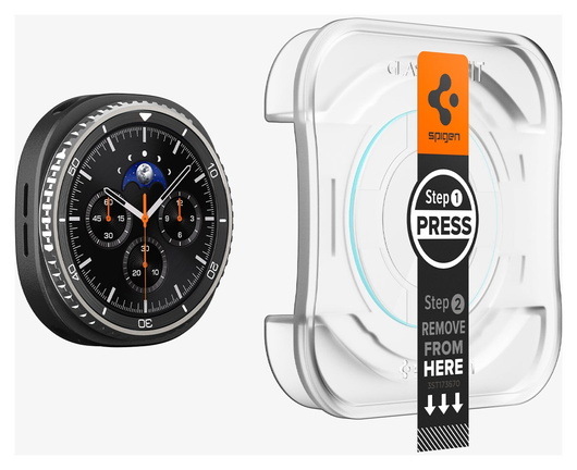 Spigen EZ Fit GLAS.tR Samsung Galaxy Watch 8 Classic Screenprotector 2-Pack afbeelding 10