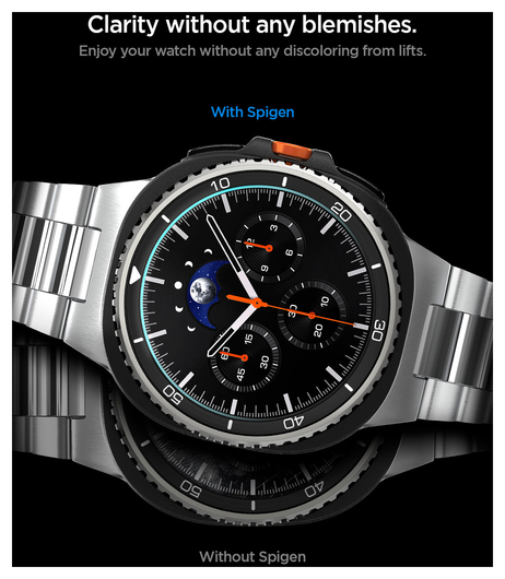 Spigen EZ Fit GLAS.tR Samsung Galaxy Watch 8 Classic Screenprotector 2-Pack afbeelding 4