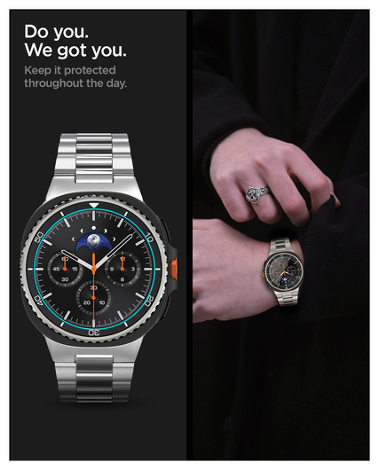 Spigen EZ Fit GLAS.tR Samsung Galaxy Watch 8 Classic Screenprotector 2-Pack afbeelding 5