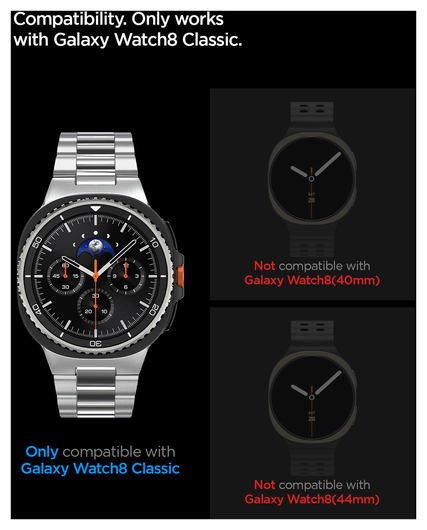 Spigen EZ Fit GLAS.tR Samsung Galaxy Watch 8 Classic Screenprotector 2-Pack afbeelding 8