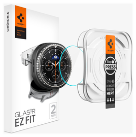 Spigen EZ Fit GLAS.tR Samsung Galaxy Watch 8 Classic Screenprotector 2-Pack