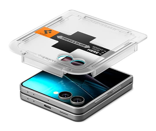 Spigen EZ Fit GLAS.tR Samsung Galaxy Z Flip 7 Screen Protector 1-Pack afbeelding 4