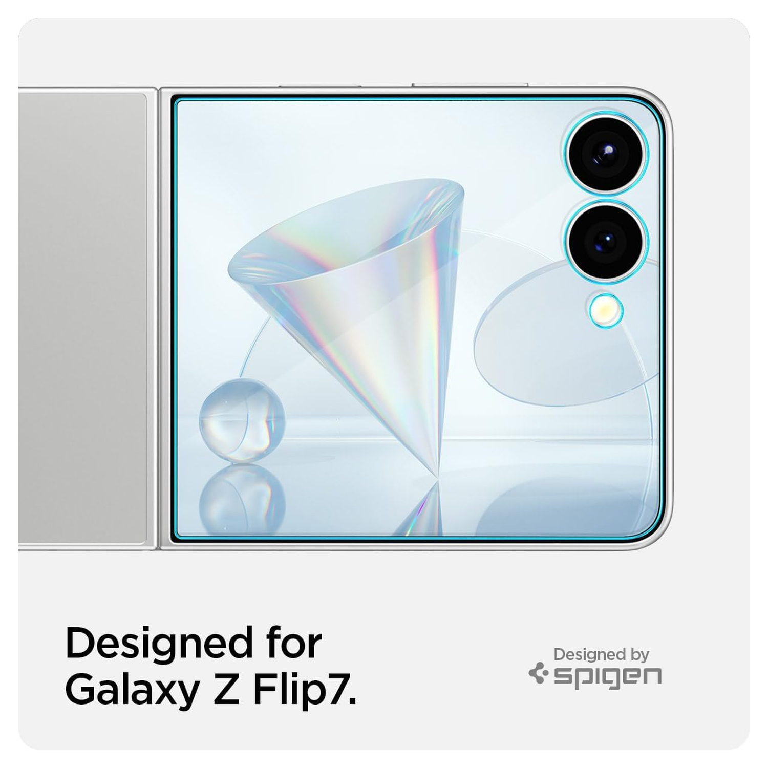 Spigen EZ Fit GLAS.tR Samsung Galaxy Z Flip 7 Screen Protector 2-Pack afbeelding 2