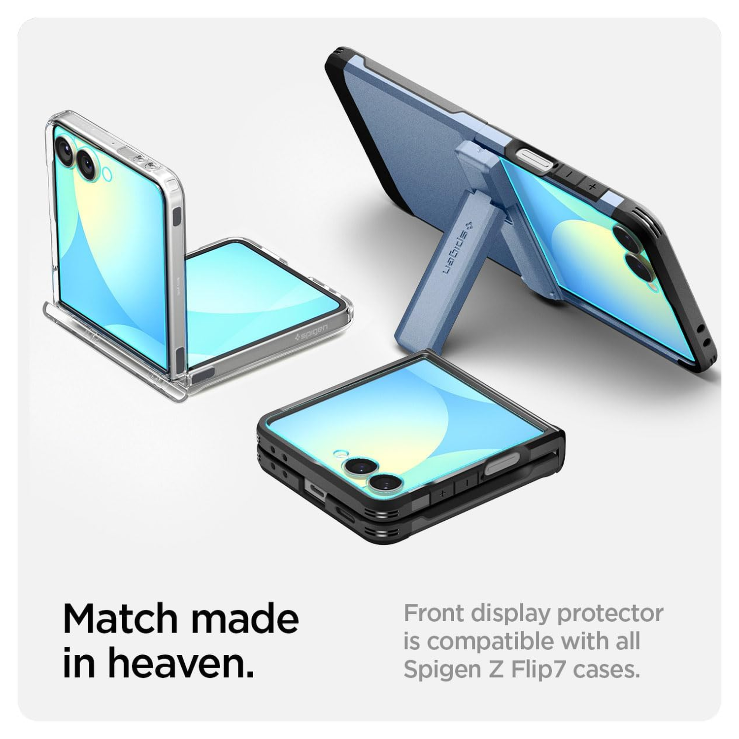Spigen EZ Fit GLAS.tR Samsung Galaxy Z Flip 7 Screen Protector 2-Pack afbeelding 7