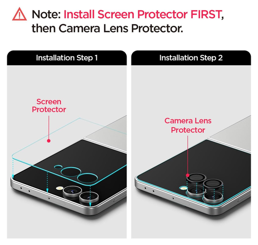 Spigen EZ Fit GLAS.tR Samsung Galaxy Z Flip 7 Screen Protector 2-Pack afbeelding 4