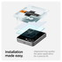 Spigen EZ Fit GLAS.tR Samsung Galaxy Z Flip 7 Screen Protector 2-Pack afbeelding 3