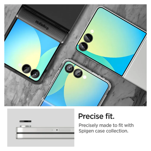 Spigen EZ Fit Optik Pro Samsung Z Flip 7 Camera Lens Protector zwart (2-Pack) afbeelding 7