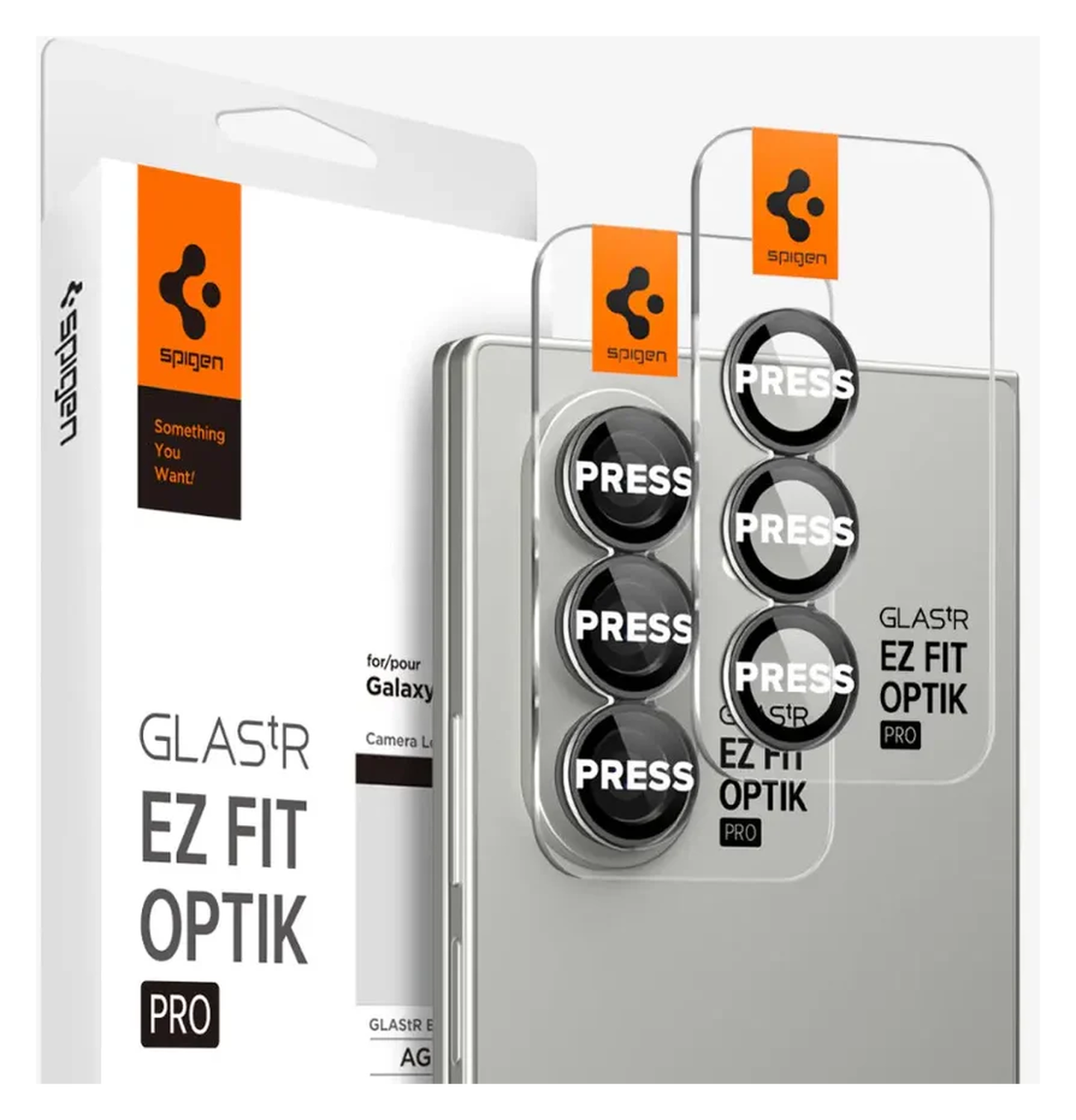 Spigen EZ Fit Optik Pro Samsung Fold 7 Camera Lens Protector zwart (2-Pack) afbeelding 1