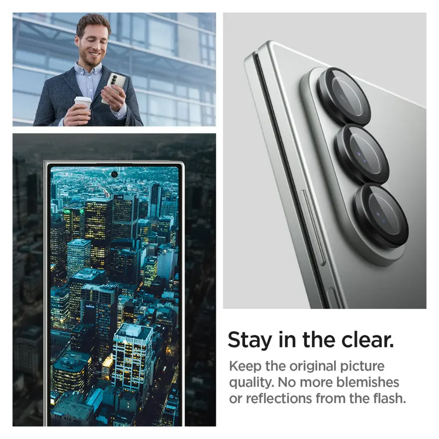 Spigen EZ Fit Optik Pro Samsung Fold 7 Camera Lens Protector zwart (2-Pack) afbeelding 4