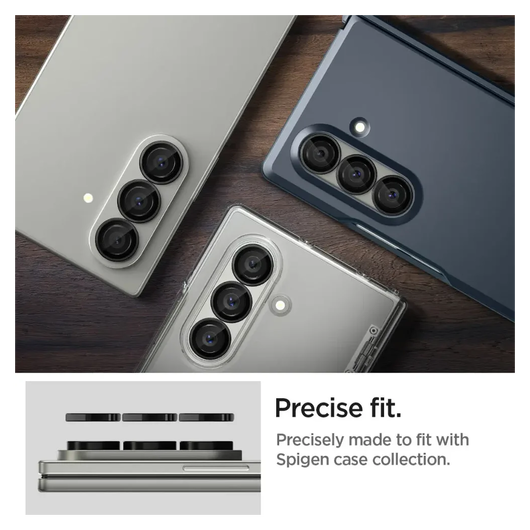 Spigen EZ Fit Optik Pro Samsung Fold 7 Camera Lens Protector zwart (2-Pack) afbeelding 6