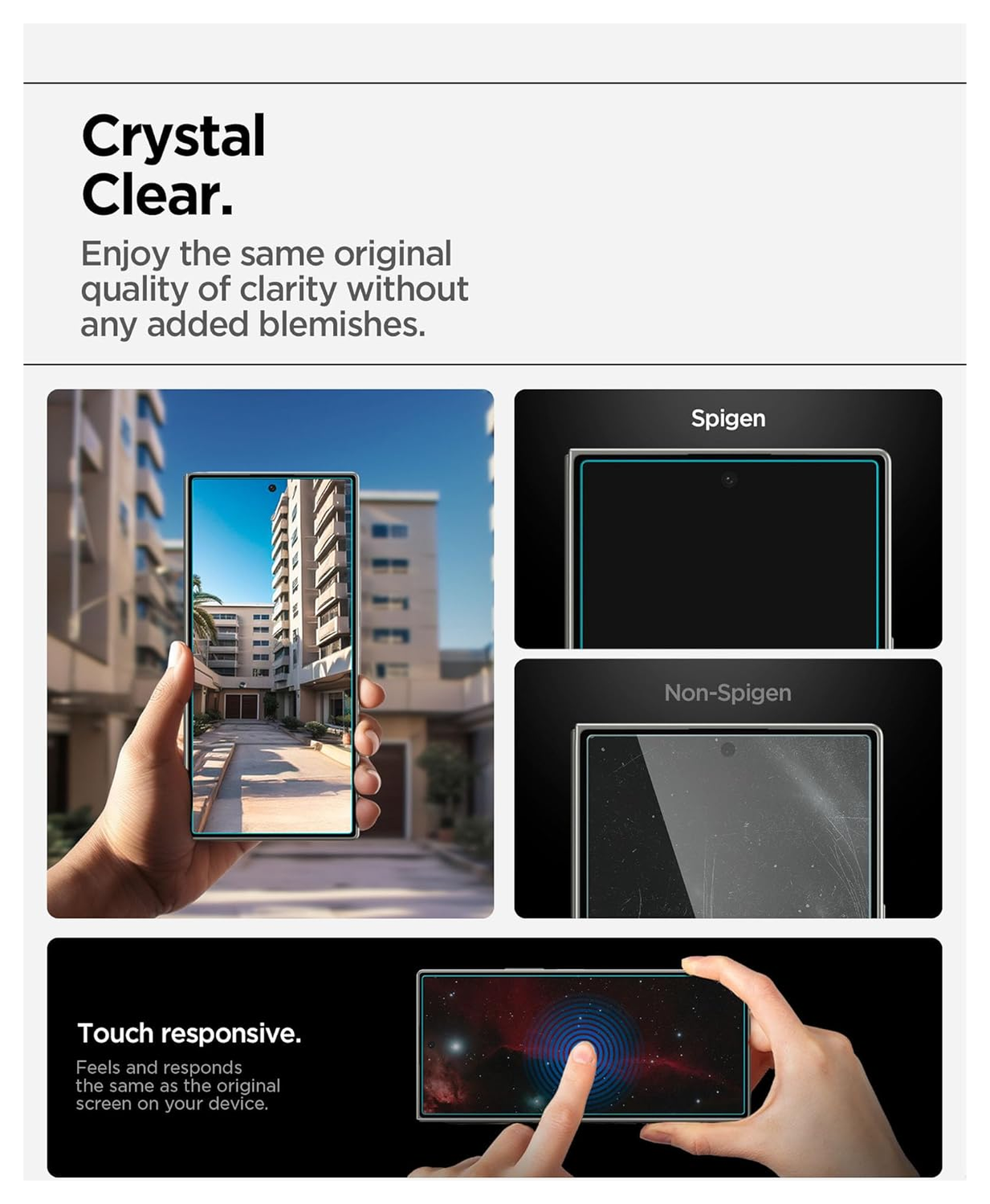 Spigen EZ Fit GLAS.tR Samsung Galaxy Z Fold 7 Screen Protector 1-Pack afbeelding 5