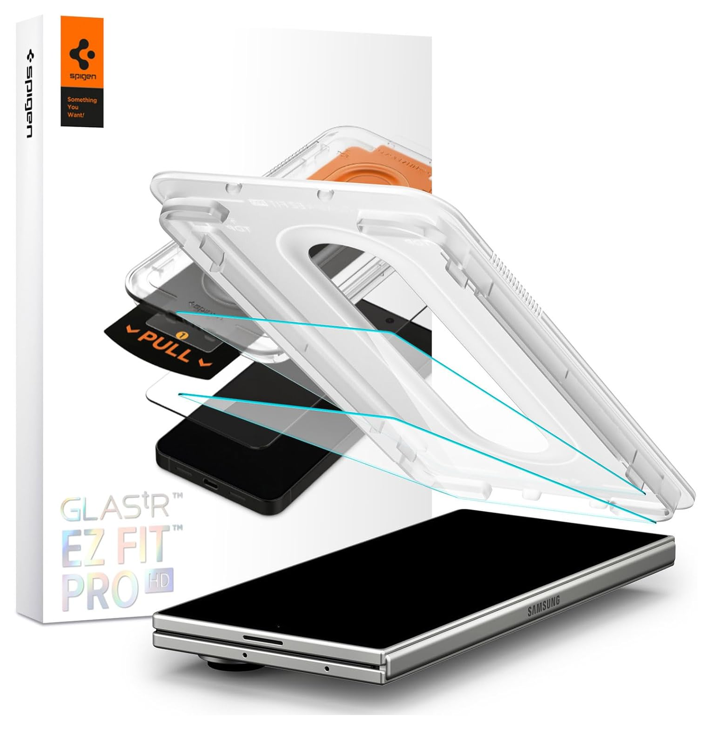 Spigen EZ Fit GLAS.tR Samsung Galaxy Z Fold 7 Screen Protector 2-Pack afbeelding 1