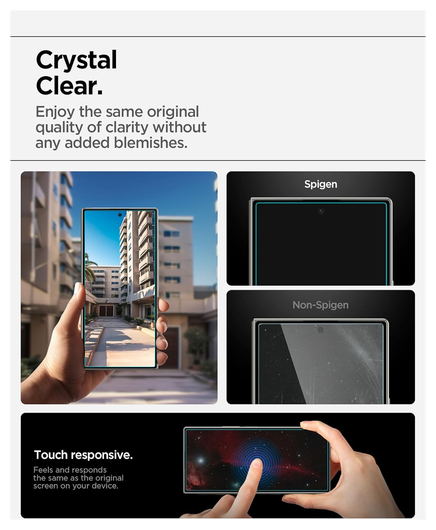 Spigen EZ Fit GLAS.tR Samsung Galaxy Z Fold 7 Screen Protector 2-Pack afbeelding 5