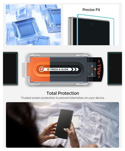 Spigen EZ Fit GLAS.tR Samsung Galaxy Z Fold 7 Screen Protector 2-Pack afbeelding 7