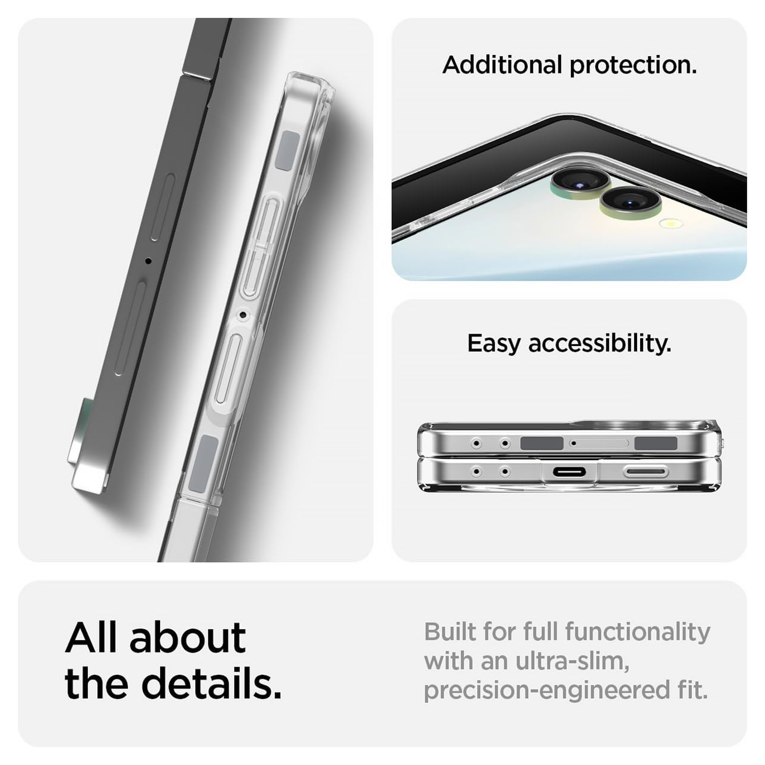 Spigen Air Skin MagFit Samsung Galaxy Z Flip 7 Hoesje MagSafe Transparant afbeelding 4