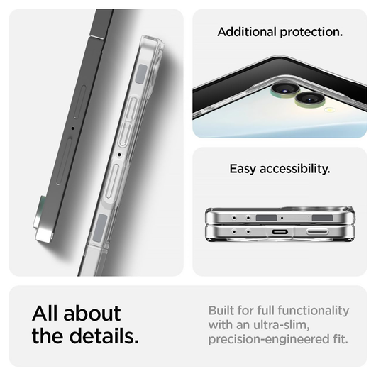 Spigen Air Skin MagFit Samsung Galaxy Z Flip 7 Hoesje MagSafe Transparant afbeelding 4