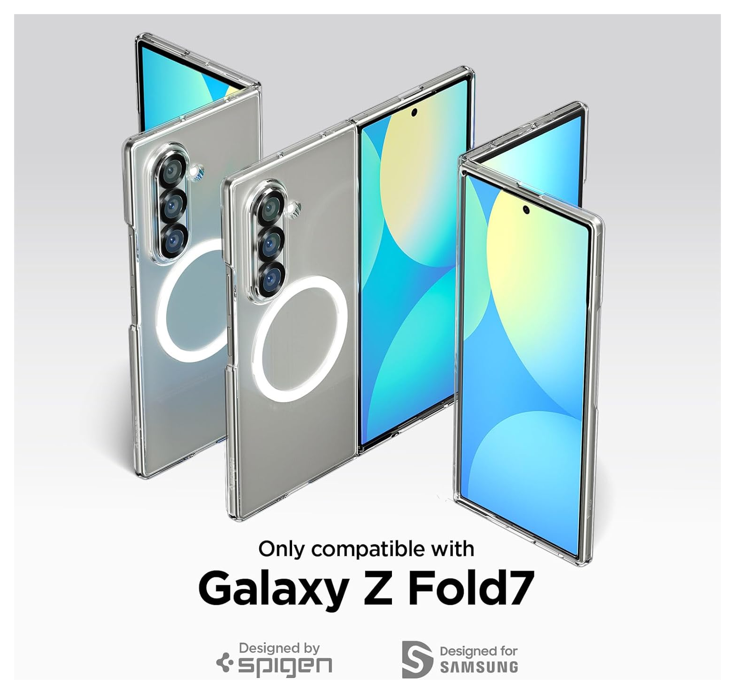 Spigen Air Skin MagFit Samsung Galaxy Z Fold 7 Hoesje MagSafe Transparant afbeelding 3
