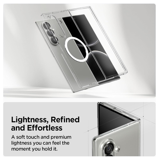 Spigen Air Skin MagFit Samsung Galaxy Z Fold 7 Hoesje MagSafe Transparant afbeelding 5