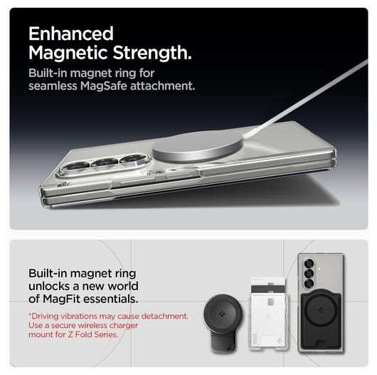 Spigen Air Skin MagFit Samsung Galaxy Z Fold 7 Hoesje MagSafe Transparant afbeelding 8