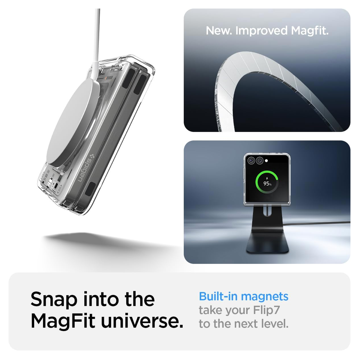 Spigen Ultra Hybrid MagFit Samsung Galaxy Z Flip 7 Hoesje MagSafe Neo One afbeelding 4