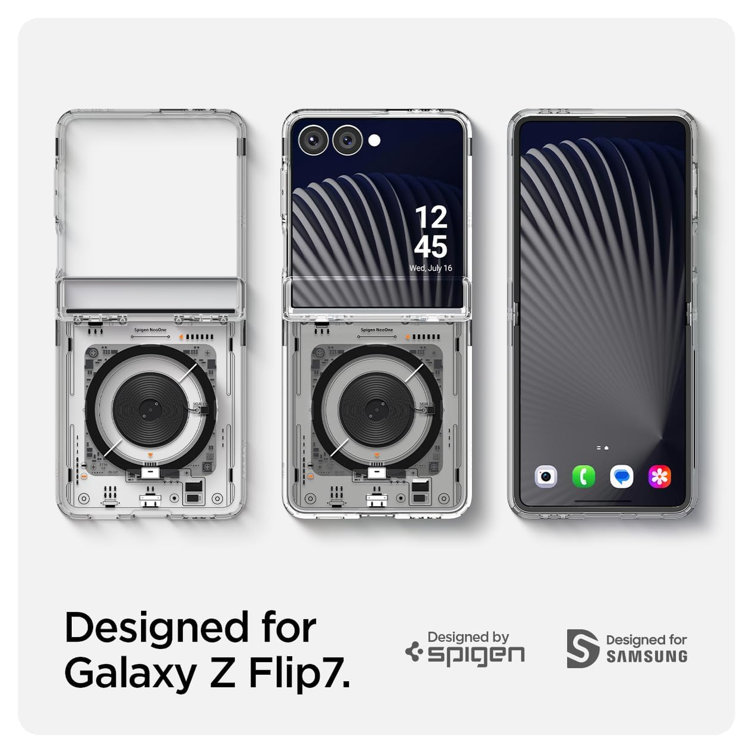 Spigen Ultra Hybrid MagFit Samsung Galaxy Z Flip 7 Hoesje MagSafe Neo One afbeelding 9