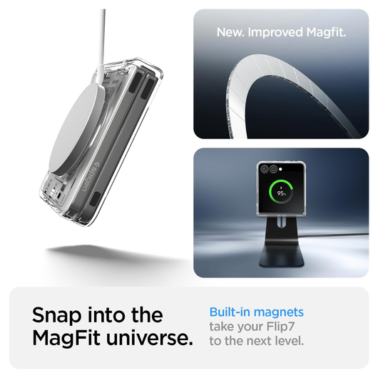 Spigen Ultra Hybrid MagFit Samsung Galaxy Z Flip 7 Hoesje MagSafe Neo One afbeelding 4