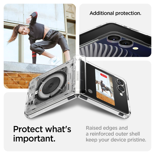 Spigen Ultra Hybrid MagFit Samsung Galaxy Z Flip 7 Hoesje MagSafe Neo One afbeelding 6