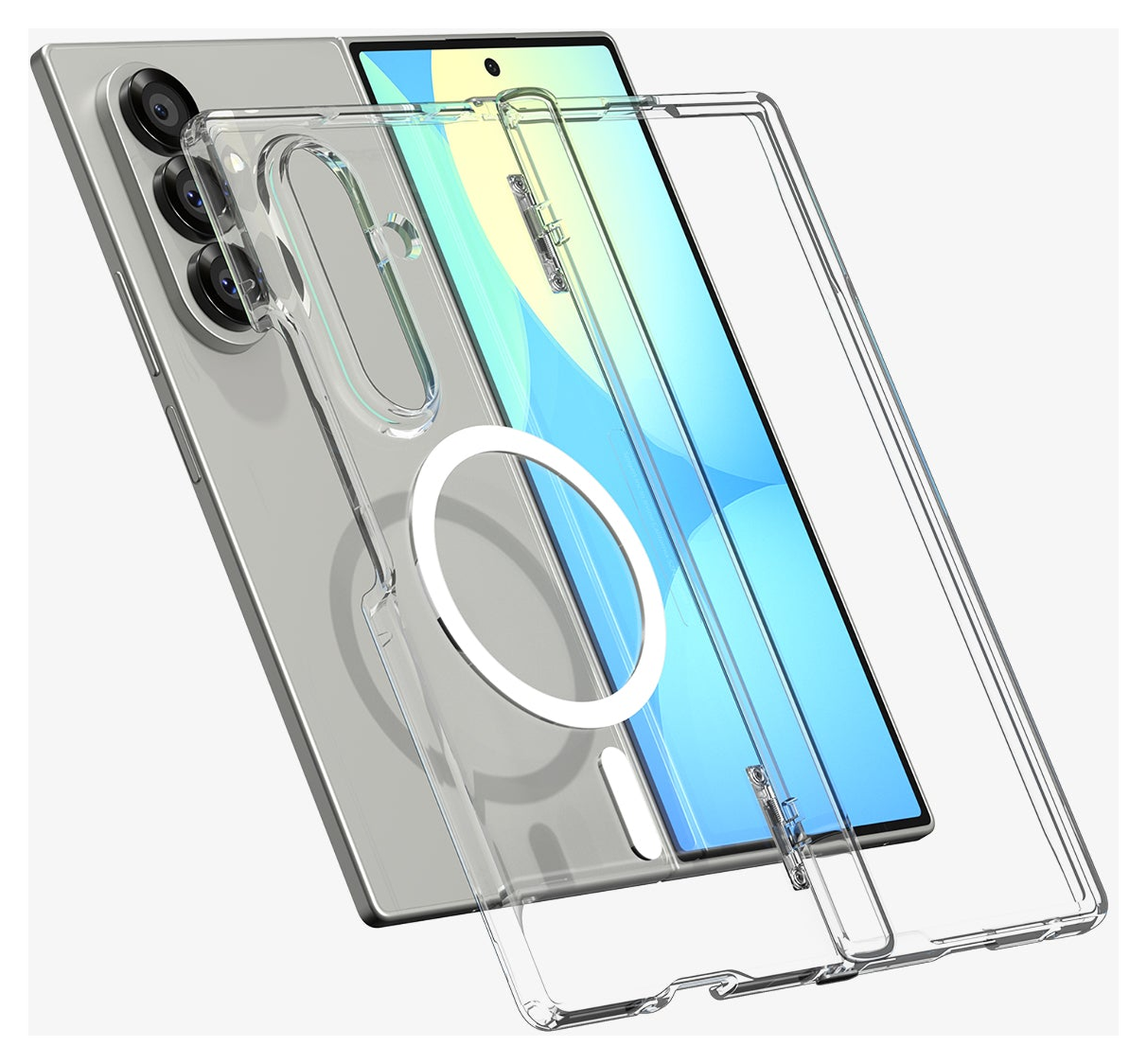 Spigen Ultra Hybrid MagFit Samsung Galaxy Z Fold 7 Hoesje MagSafe Wit afbeelding 11