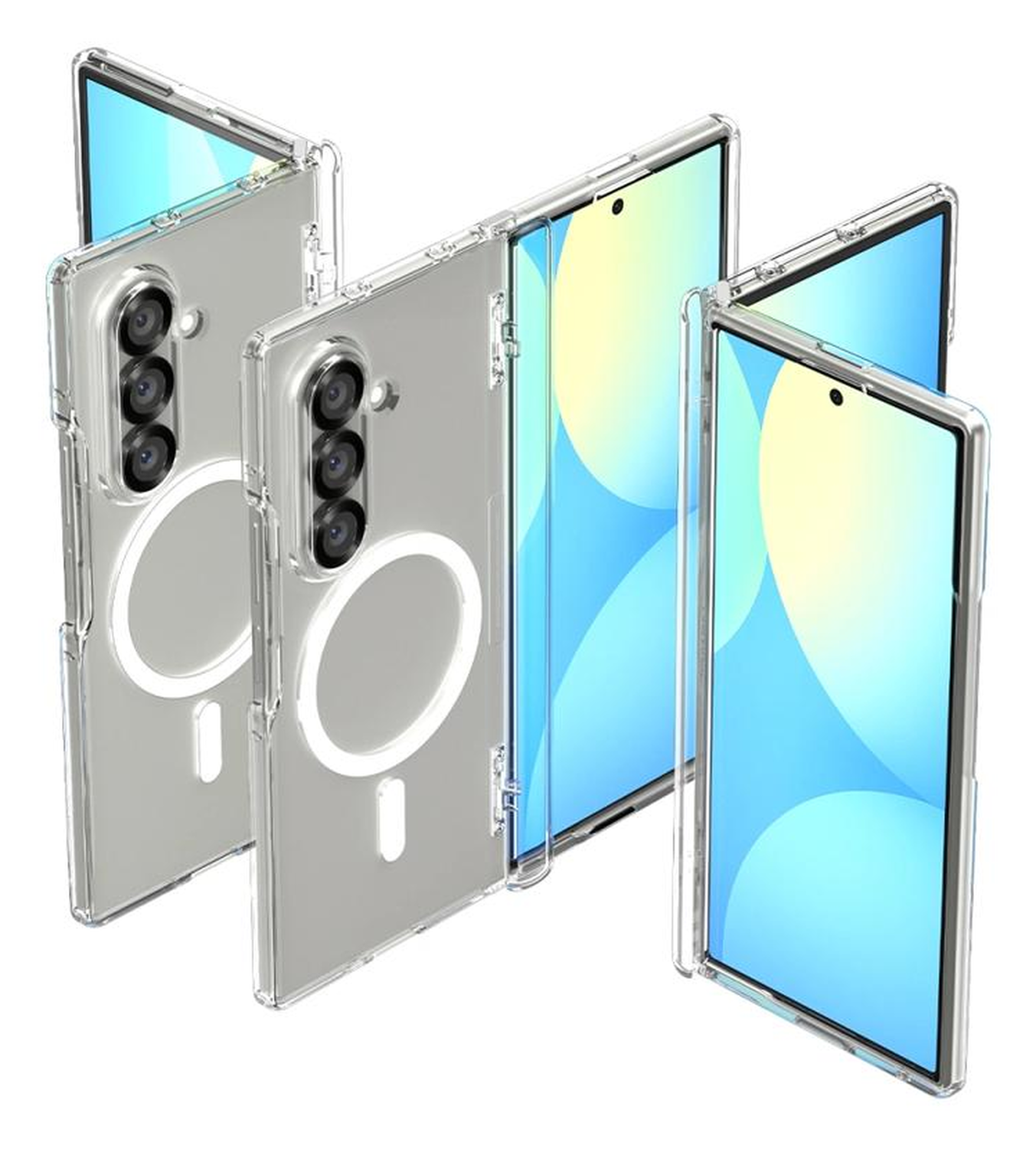 Spigen Ultra Hybrid MagFit Samsung Galaxy Z Fold 7 Hoesje MagSafe Wit afbeelding 2