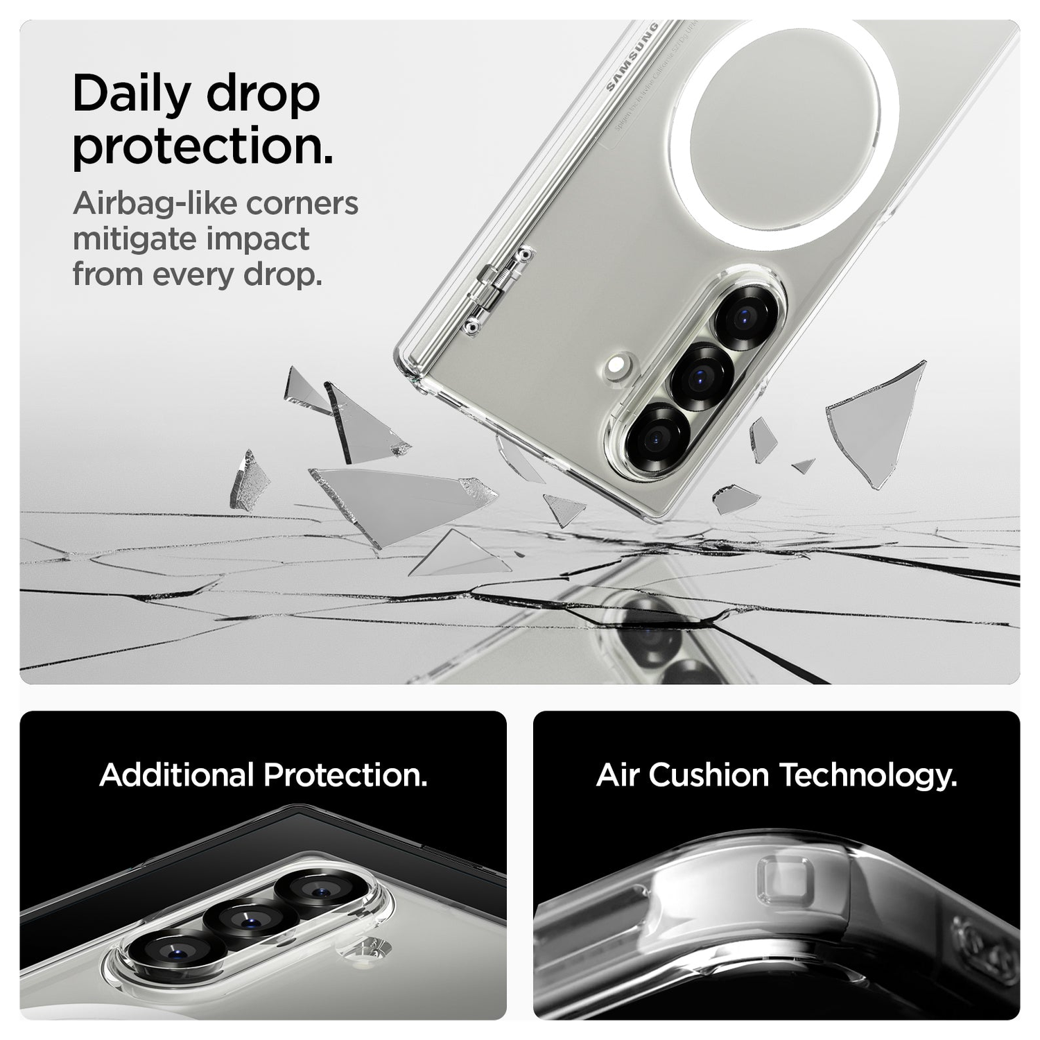 Spigen Ultra Hybrid MagFit Samsung Galaxy Z Fold 7 Hoesje MagSafe Wit afbeelding 6