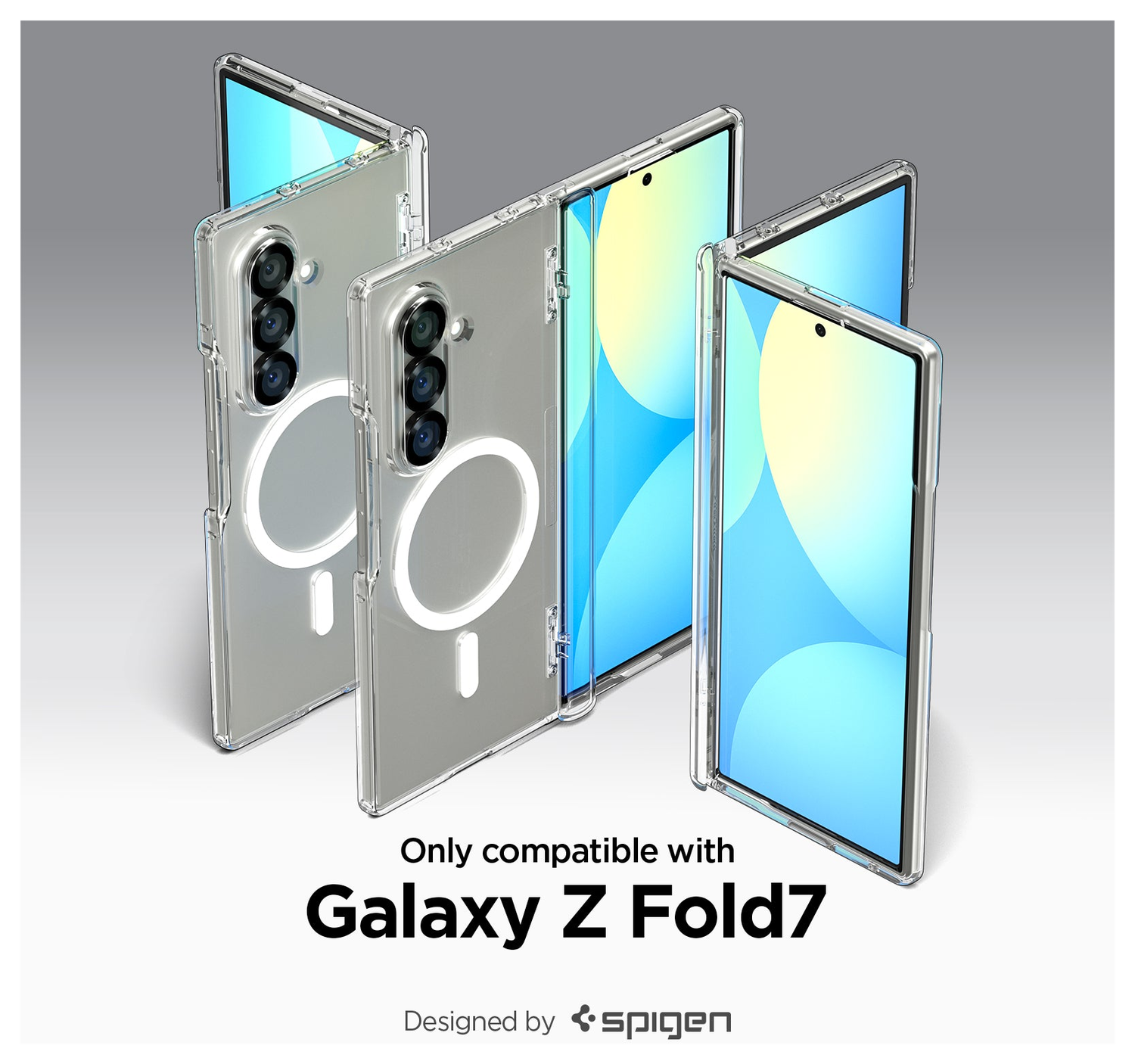 Spigen Ultra Hybrid MagFit Samsung Galaxy Z Fold 7 Hoesje MagSafe Wit afbeelding 8