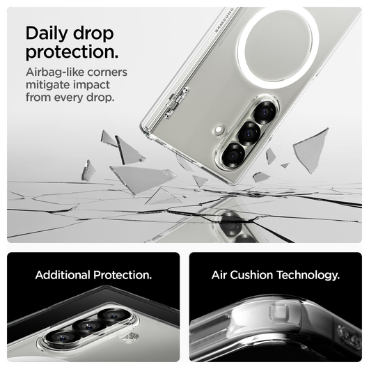 Spigen Ultra Hybrid MagFit Samsung Galaxy Z Fold 7 Hoesje MagSafe Wit afbeelding 6