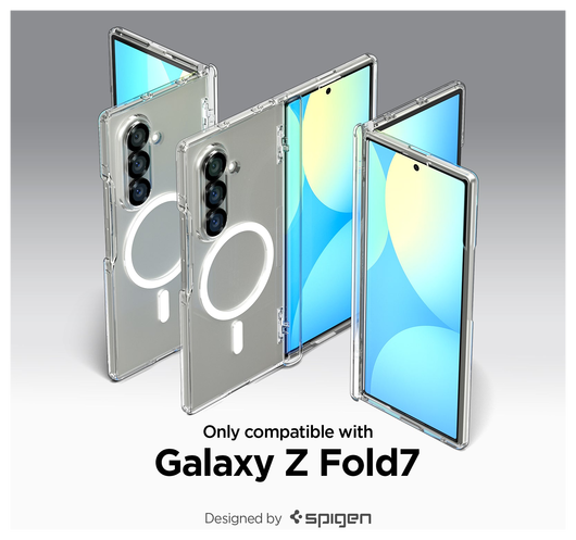 Spigen Ultra Hybrid MagFit Samsung Galaxy Z Fold 7 Hoesje MagSafe Wit afbeelding 8