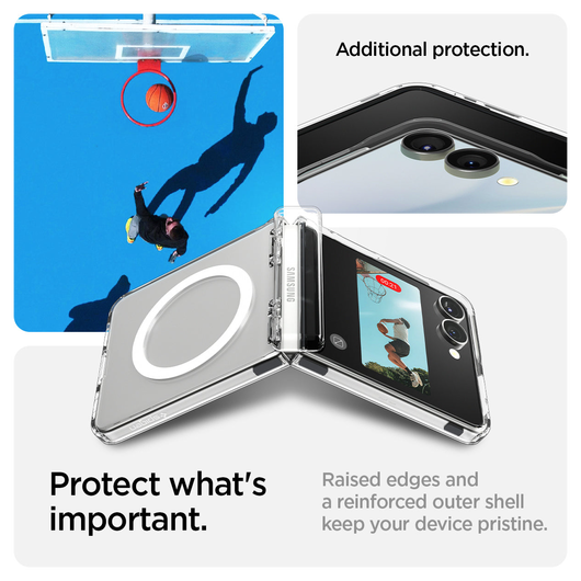 Spigen Ultra Hybrid MagFit Samsung Galaxy Z Flip 7 Hoesje MagSafe Wit afbeelding 4