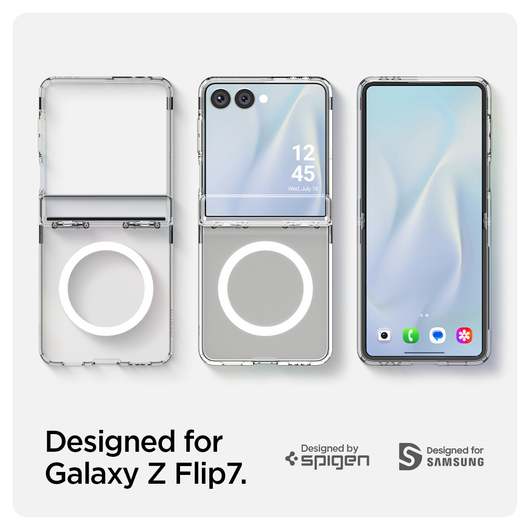 Spigen Ultra Hybrid MagFit Samsung Galaxy Z Flip 7 Hoesje MagSafe Wit afbeelding 8