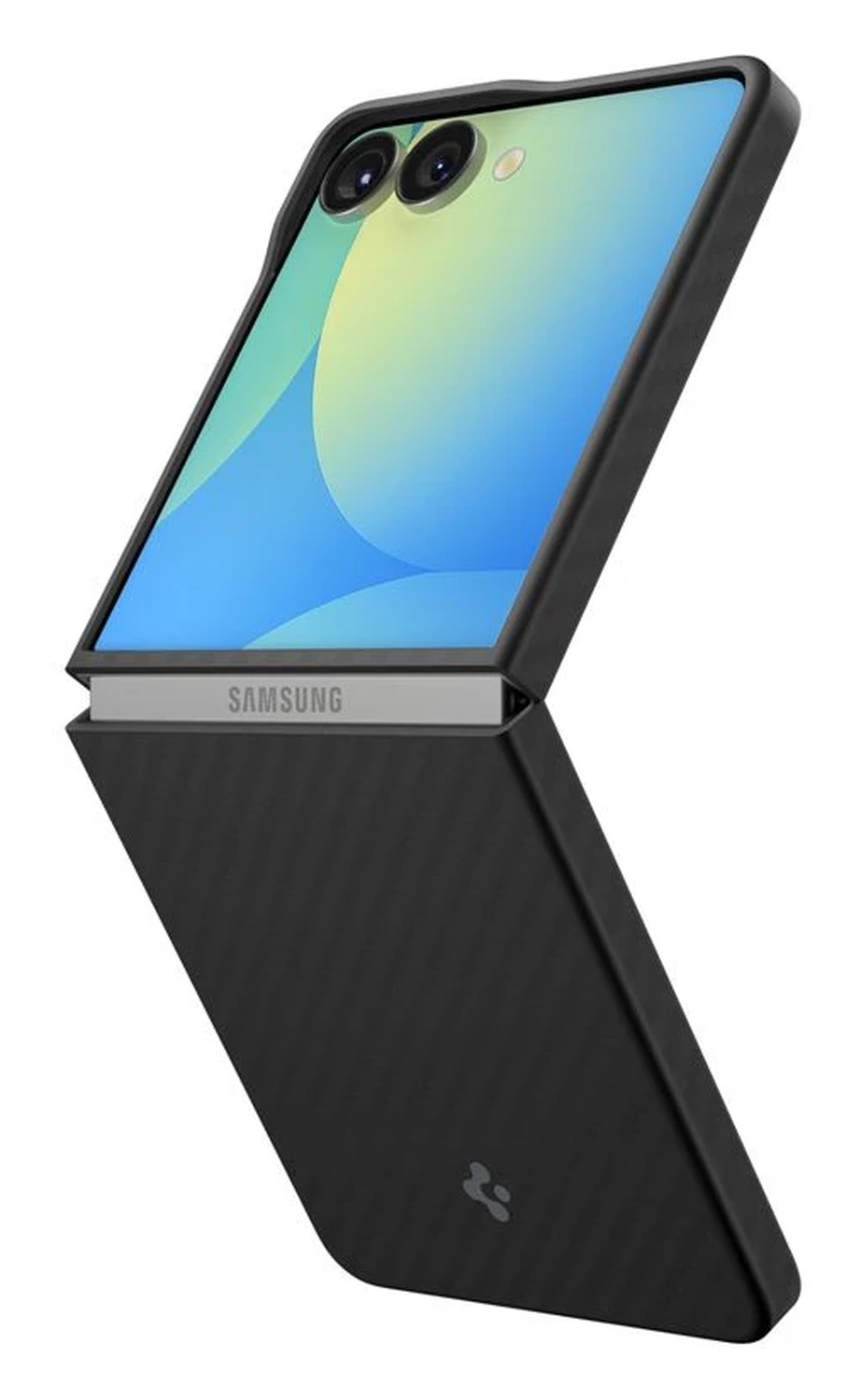 Spigen Air Skin Samsung Galaxy Z Flip 7 Hoesje Back Cover Aramide Zwart afbeelding 1