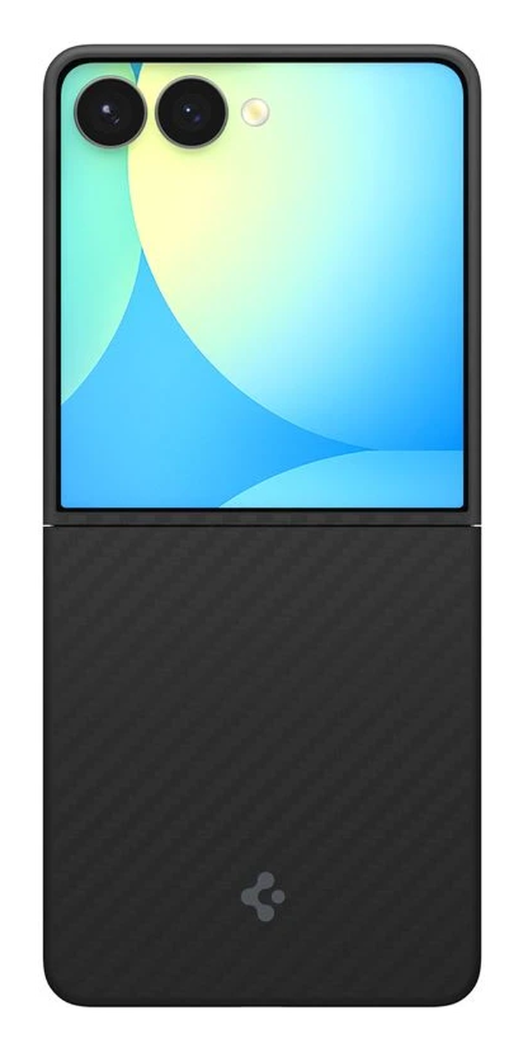Spigen Air Skin Samsung Galaxy Z Flip 7 Hoesje Back Cover Aramide Zwart afbeelding 11