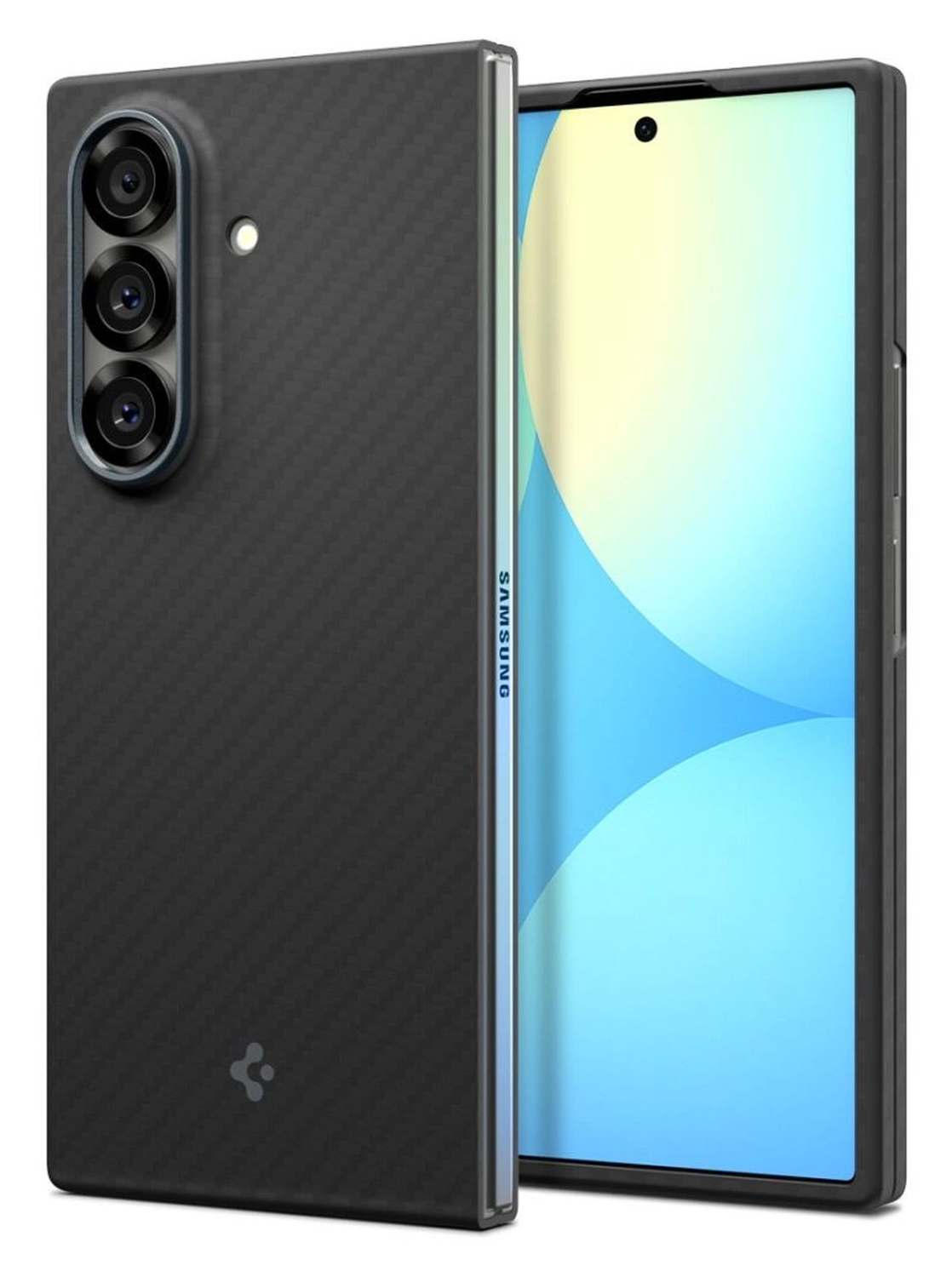 Spigen Air Skin Samsung Galaxy Z Fold 7 Hoesje Back Cover Aramide Zwart afbeelding 1