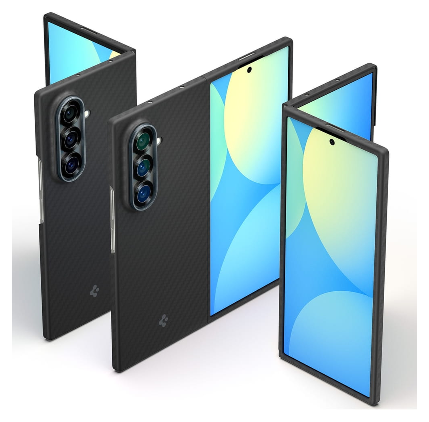Spigen Air Skin Samsung Galaxy Z Fold 7 Hoesje Back Cover Aramide Zwart afbeelding 2
