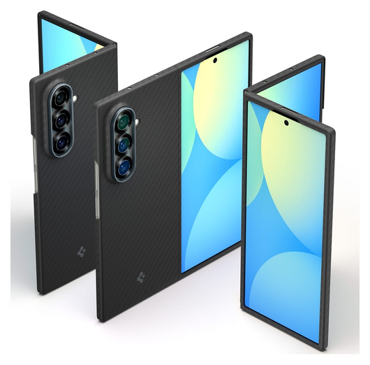 Spigen Air Skin Samsung Galaxy Z Fold 7 Hoesje Back Cover Aramide Zwart afbeelding 2