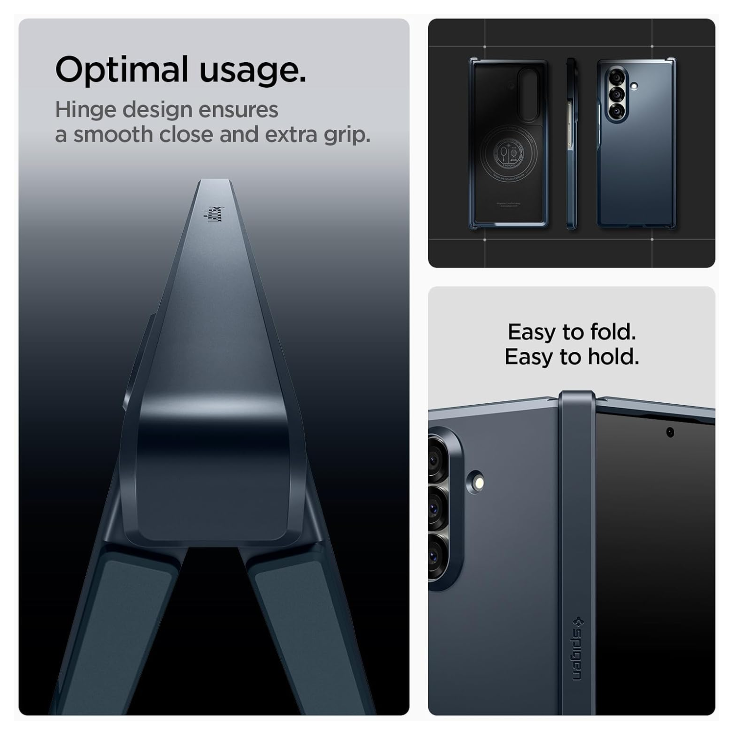 Spigen Tough Armor Samsung Galaxy Z Fold 7 Hoesje MagSafe Back Cover Metal Slate afbeelding 5