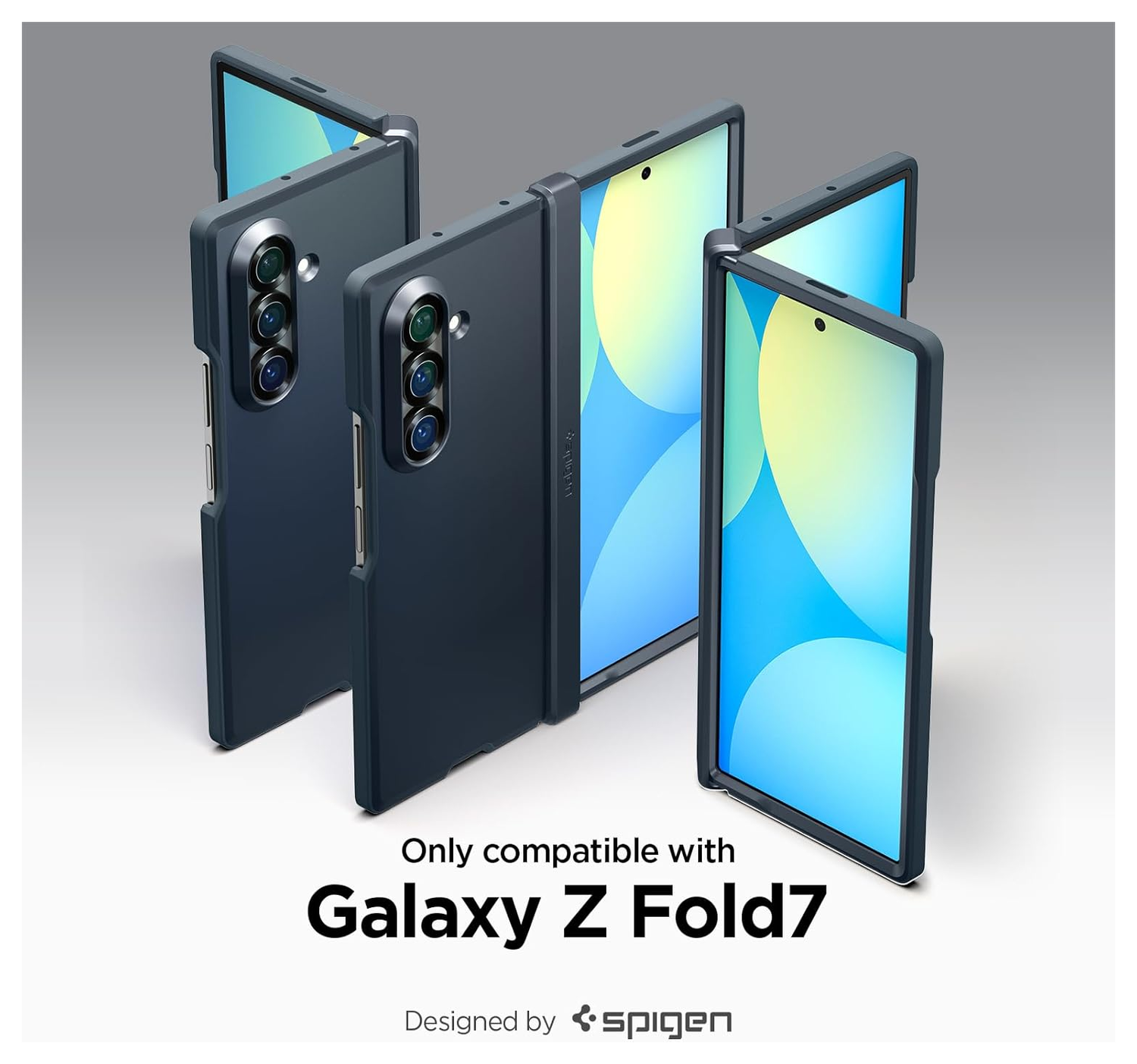 Spigen Tough Armor Samsung Galaxy Z Fold 7 Hoesje MagSafe Back Cover Metal Slate afbeelding 7