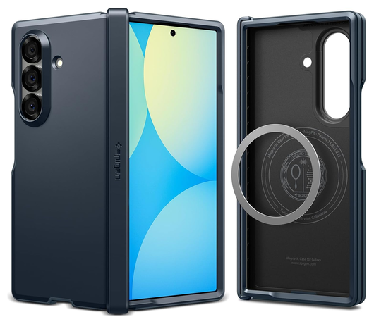 Spigen Tough Armor Samsung Galaxy Z Fold 7 Hoesje MagSafe Back Cover Metal Slate afbeelding 1