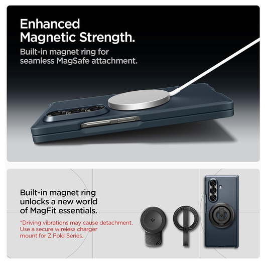 Spigen Tough Armor Samsung Galaxy Z Fold 7 Hoesje MagSafe Back Cover Metal Slate afbeelding 3