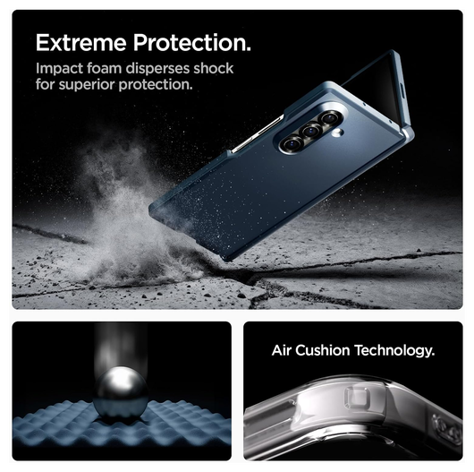 Spigen Tough Armor Samsung Galaxy Z Fold 7 Hoesje MagSafe Back Cover Metal Slate afbeelding 4