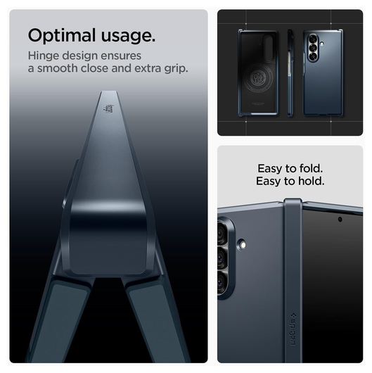 Spigen Tough Armor Samsung Galaxy Z Fold 7 Hoesje MagSafe Back Cover Metal Slate afbeelding 5