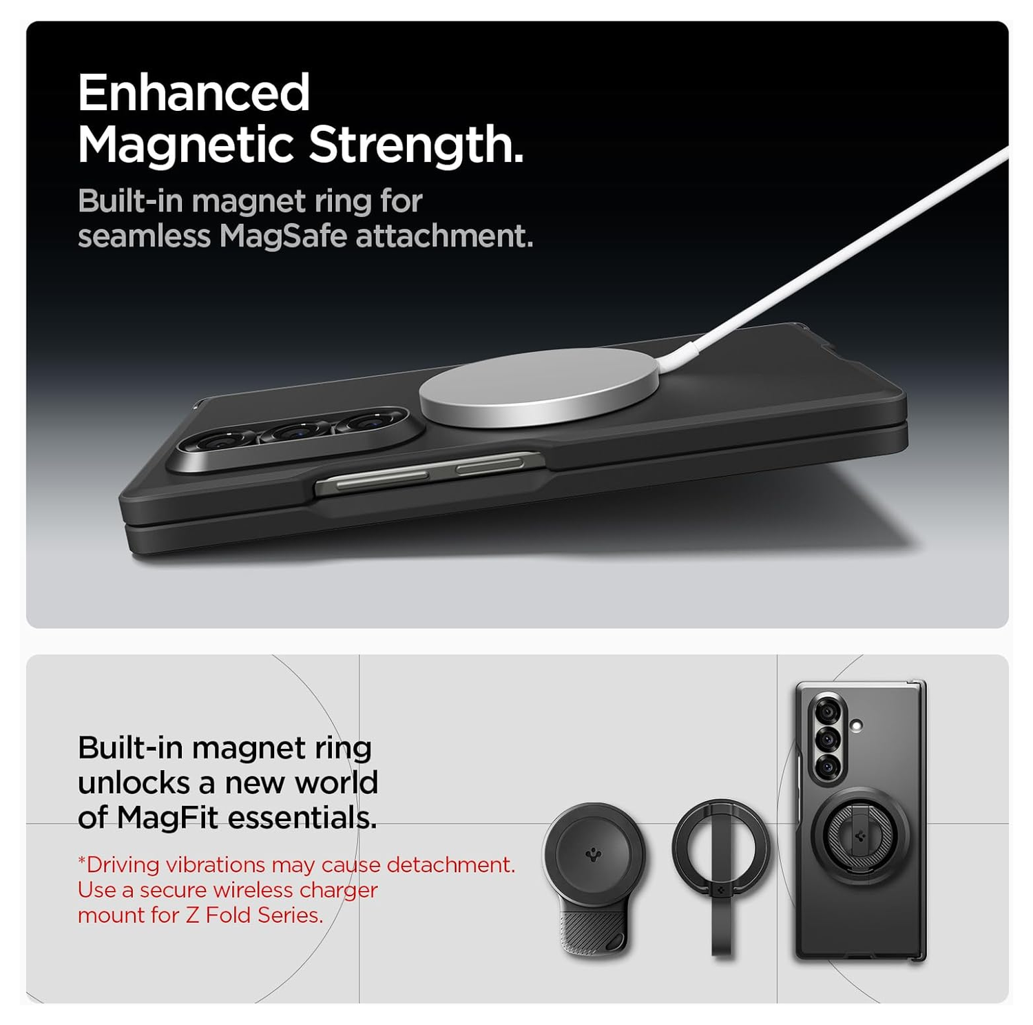 Spigen Tough Armor Samsung Galaxy Z Fold 7 Hoesje MagSafe Back Cover Zwart afbeelding 3