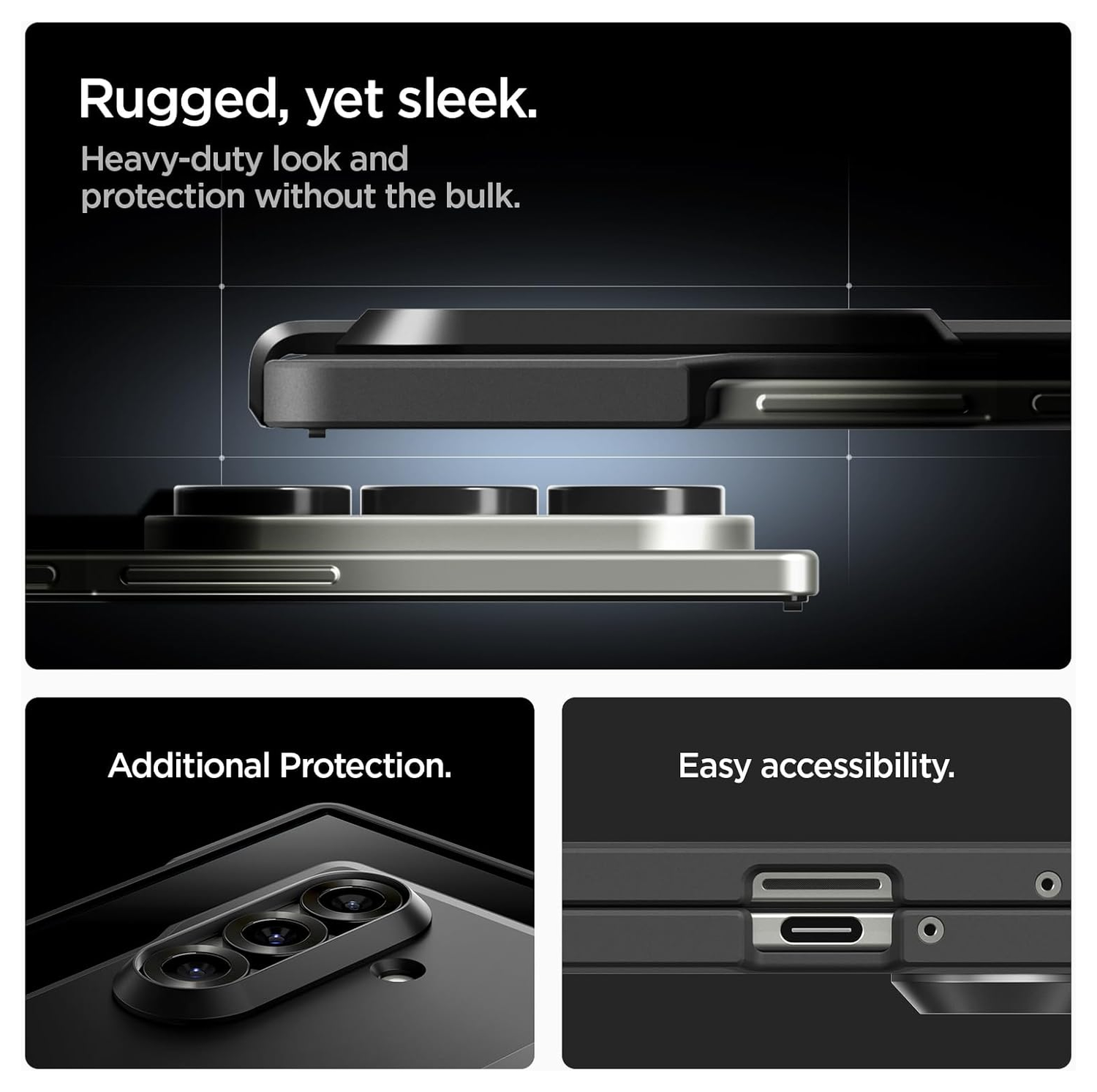 Spigen Tough Armor Samsung Galaxy Z Fold 7 Hoesje MagSafe Back Cover Zwart afbeelding 6