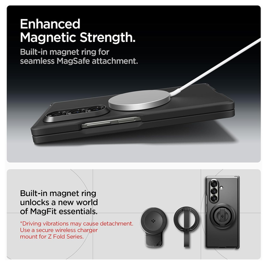 Spigen Tough Armor Samsung Galaxy Z Fold 7 Hoesje MagSafe Back Cover Zwart afbeelding 3