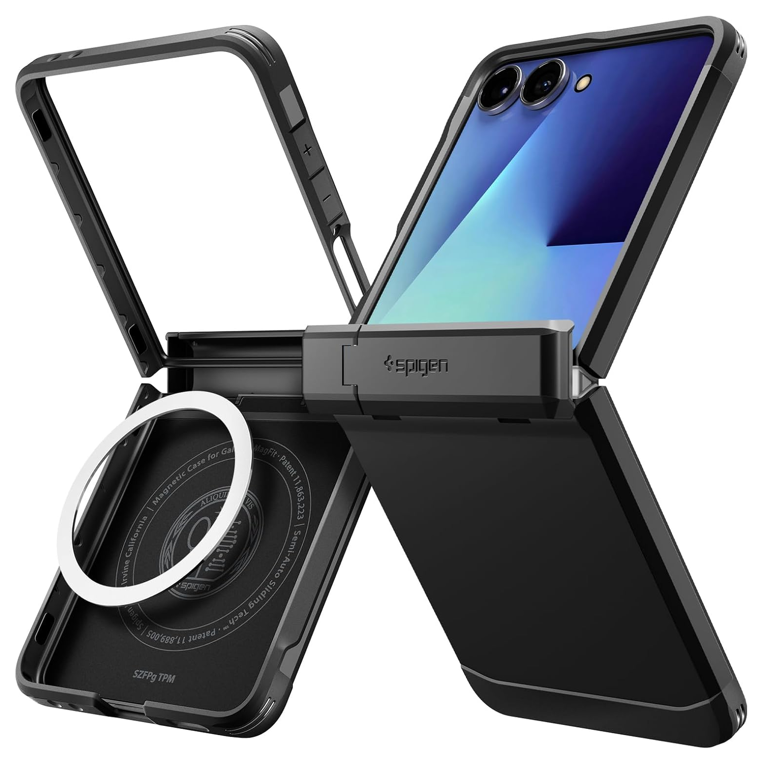 Spigen Tough Armor Samsung Galaxy Z Flip 7 Hoesje MagSafe Back Cover Zwart afbeelding 1